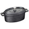 American Metalcraft CIPOV6040 Cast Iron Oval Casseroles and Pots, 7.5" Length x 4" Width, Black...
