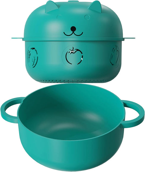 2000ML/68OZ Microwave Ramen Bowl?Noodle Bowl, Steamer for Cooking Food and Vegetables with Handle, Lid, Removable Strainer. Multifunctional bowl f...