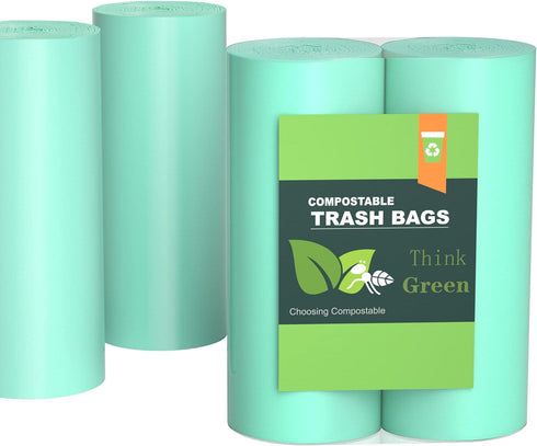 8 Gallon Trash Bags Bathroom Trash Bags, AYOTEE 40 Count Ultra Strong Unscented Garbage Bags Clear Trash Bags Waste Basket Liners for Bathroom, Ki...