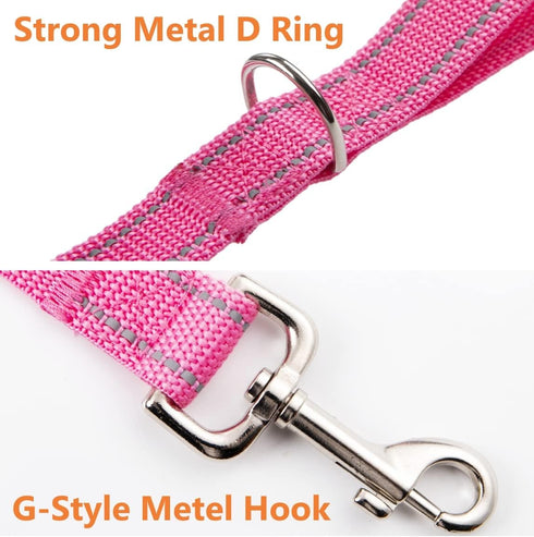 2-Pack 6FT Reflective Dog Leash for Large&Medium and Small Dogs, Strong and Durable Nylon Leashes for Walking and Training, 6 Foot Dog Leash with ...