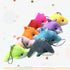 Plush Dolphin Pendant 5pcs Mini Plush Animals Dolphin Keychain, Dolphin Stuffed Animal Plush, Stuffed Dolphin Doll Keychain Purse Accessories (Ran...