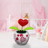 Red Solar Powered Dancing Figurines, Solar Dance Flower, Heart Swing Dancing Flower in Pots, Shaking Head Ornament Car Dashboard Decoration Gift f...