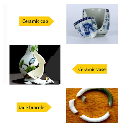 Ceramic Glue, Heat Resisting Strong Tile Adhesive for Porcelain and Pottery Repair Instant Clear Super Glue Waterproof Sealant for DIY Crafts Glas...