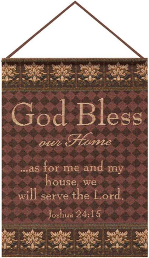 Manual Inspirational Collection Wall Hanging with Frame, God Bless Our Home, 12.5 X 18-Inch...