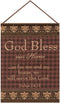 Manual Inspirational Collection Wall Hanging with Frame, God Bless Our Home, 12.5 X 18-Inch...