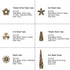 PH PandaHall About 180 Pcs Tibetan Style Metal Flower Bead Caps 6 Styles for Jewelry Making Antique Bronze...