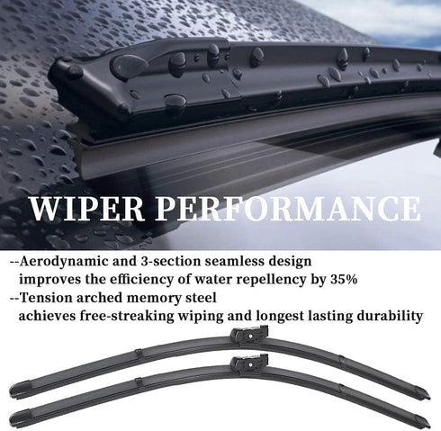 OEM Quality Windshield Wiper Blade Replacement for Chevy Malibu Traverse GMC Acadia Saturn Outlook 2009 2010 2011 2012 - High Performance Original...
