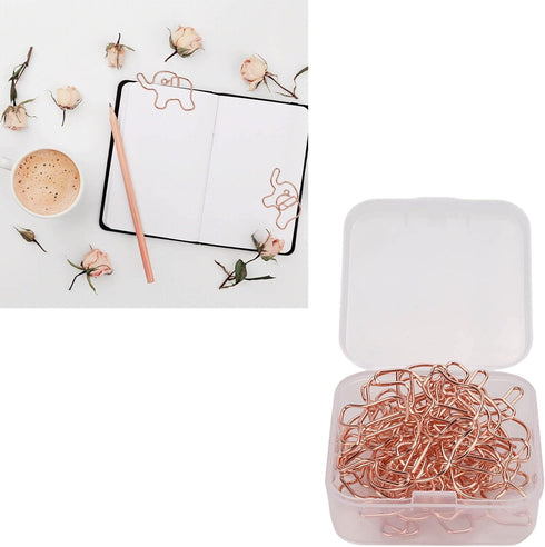 20pcs Elephant Shapes Paper Clips Animal Paper Clips Iron Office Paper Clips for Document Classification...