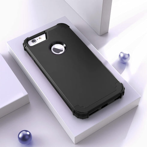 IDweel for iPhone 6S Plus Case with Tempered Glass Screen Protector, for iPhone 6 Plus Case, 3 in 1 Shockproof Slim Hybrid Heavy Duty Hard PC Cove...