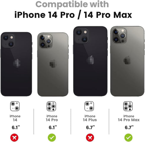 Camera Lens Protector for iPhone 14 PRO/iPhone 14 Promax Bling Diamond Camera Cover Tempered Glass Screen Protector Rear Camera Decorations Access...
