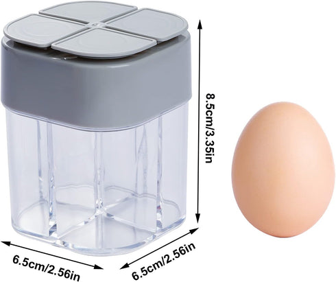 2 Pack 4 in 1 Spice Container Salt and Pepper Shaker Transparent Seasoning Shaker Can Filter Lumps Spice Jars for Home Restaurant Camping Travel C...