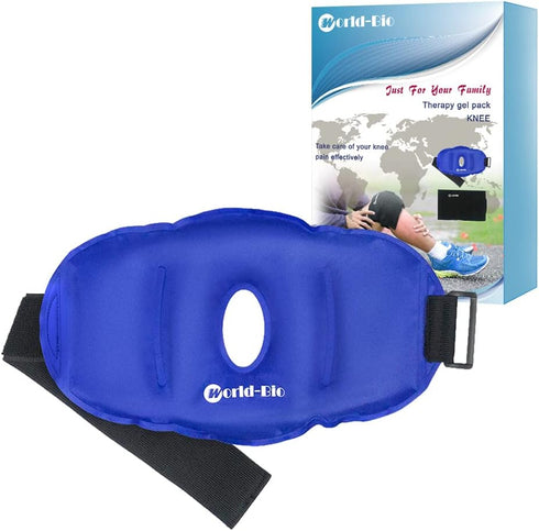 Knee Ice Pack for Injuries, Reusable Knee Cold Gel Pack Wrap Around Knee Cold Hot Compress for Knee Replacement Surgery Recovery, Bursitis Arthrit...