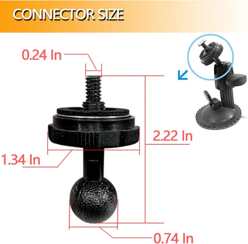 DOUXURY Windshield Suction Cup Bracket Mount for 7 9 10.1 Inch Monitor Display, Fix The Monitor on Windshield Dash Board, Metal-Made, Strong Load-...