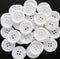 GANSSIA 7/8 Inch (22.5mm) White Button Resin Sewing Buttons for Garment and DIY Craft Scrapbooking Pack of 70 Pcs...