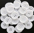 GANSSIA 7/8 Inch (22.5mm) White Button Resin Sewing Buttons for Garment and DIY Craft Scrapbooking Pack of 70 Pcs...
