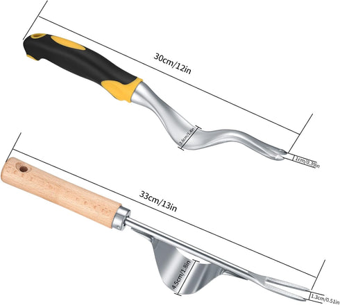 2 Pcs Hand Weeder Puller Tool, Manual Weed Puller Tool Kit, Garden Manual Weeder Removal Tools with V-Shaped Forks, for Garden Yard Lawn Farm Weed...