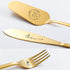 Cake Cutting Set for Wedding, Wedding Cake Knife and Server Set for Birthday, Bridal Shower Gifts (Gold)...