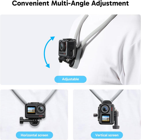 AKASO Magnetic Neck Mount Holder, Vlog Action Camera Accessories Compatible with GoPro Hero12/11/10/ 9/Max EK7000/Brave 4//DJI Osmo Action/Smart P...