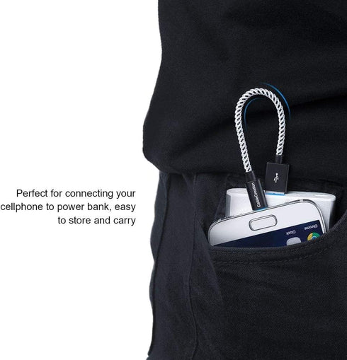 CableCreation Short Micro USB Cable, USB to Micro USB 24 AWG Triple Shielded Fast Charger Cable, Compatible with PS5/PS4, Raspberry Pi Zero, Chrom...