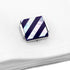 Mother of Pearl Cuff-links Onyx Stripe Tuxedo Cufflinks in a Gift Bag Wedding Gift for men (Blue and Silver)...