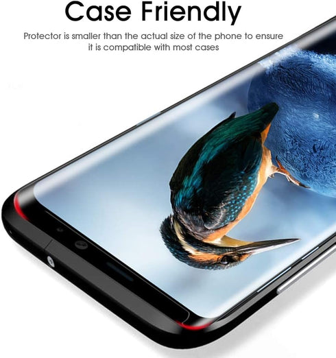 OTAO Galaxy S8 Screen Protector Tempered Glass (2 Pack), 3D Curved Dot Matrix Glass Screen Protector for Samsung Galaxy S 8 with Installation Tray...