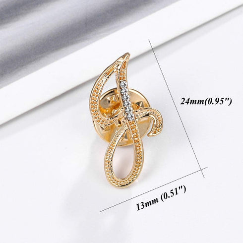 Initial Letter Brooch Pin Small Lapel Pin Tie Tack Name Personalized Gifts for Girls Women Men Boy Gold A...