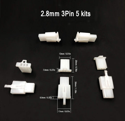 400Pcs 2.8mm 2 3 4 6 9 Pin Automotive Electrical Wire Connector Male Female Socket Plug Header Crimp Wire Terminals Kit for Boat, Car, Motorcycle...