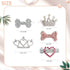 DaFuEn Dog Hair Clips Hair Bows for Small Dogs Puppy Crown Barrettes Girl Dog Tiara Crystal Rhinestone Dog Hair Accessories for Chihuahua Yorkie S...