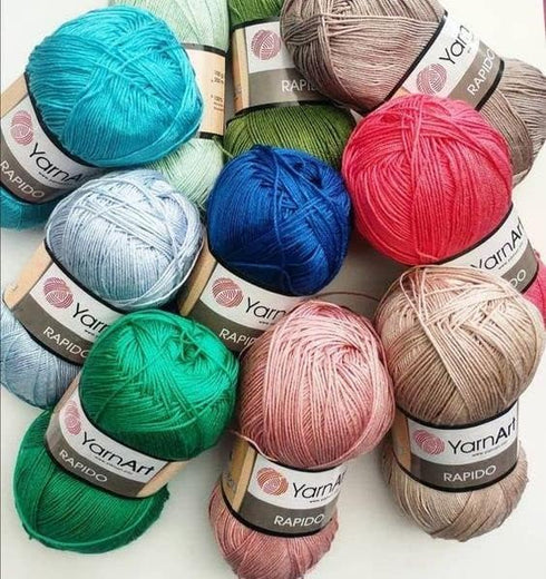 Yarnart Rapido, 3.52 Oz, 382.76 Yds, 100% Microfiber Acrylic Knitting Yarn, Crochet Yarn, Summer Yarn, Accesory Yarn, Lace Yarn, Silky Yarn (692)....