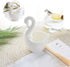 Swan Ceramic Utensil Holder, 1pce Kitchen Utensil Holder White Ceramic Makeup Storage Organizer Desk Pencil Holder Standing Makeup Brush Holder Sw...