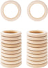 Mandala Crafts 75mm Wooden Rings Macrame Supplies - 20 Unfinished DIY Natural Wood Macrame Rings Circles for Crafts and Jewelry Making...