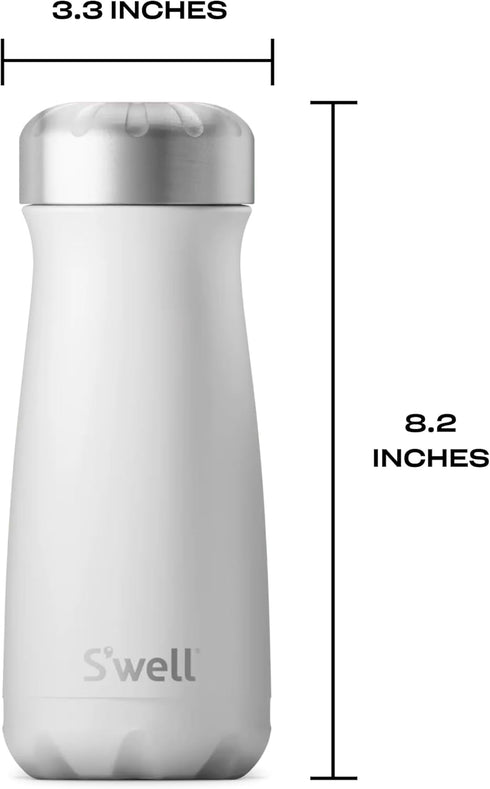S'well Stainless Steel Traveler, 16oz, Moonstone, Triple Layered Vacuum Insulated Containers Keeps Drinks Cold for 24 Hours and Hot for 12, BPA Fr...