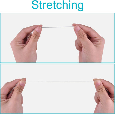 Stretchy Bracelet String 1 Roll 2mm Elastic Cord Sturdy Elastic Beading Cord 100 Yards Stretchy String for Bracelet Jewelry Making Necklaces Beadi...