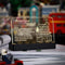 Kyglaring Glowing Clear Acrylic Name Plate with Power Base Designed for Lego Creator Boutique Hotel 10297 Building Set Sign Display (Glowing namep...