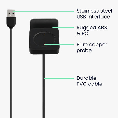 kwmobile Docking Station Compatible with Huami Amazfit GTS 4 / GTR 4 / GTR 4 Pro - Charging Charger Cable with Stand - Black...