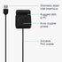 kwmobile Docking Station Compatible with Huami Amazfit GTS 3 / GTR 3 / GTR 3 Pro/T-Rex 2 - Charging Charger Cable with Stand - Black...