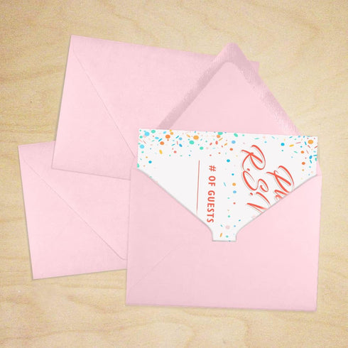 LUXPaper 4Bar A1 Contour Flap Invitation Envelopes | 3 5/8" x 5 1/8" | Candy Pink | 80lb. Text | 50 Qty...