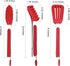 HST 3 Pack Kitchen Tongs, Non Stick Stainless Steel 9 Inch Tongs With Silicone Tip for Cooking BBQ Baking(Red)...