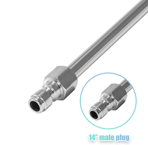 RIDGE WASHER Pressure Washer Extension Wand, 45 Degree Curved Angled Attachment Lance for Undercarriage and Gutter Rod, 1/4 Quick Connect, 15 Inch...