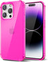 for iPhone 14 Pro Max Case Clear, Neon Bright Vibrant Color, Transparent Jelly Protective Silicone Phone Case Design for Women Girly Cute, Thin Sl...