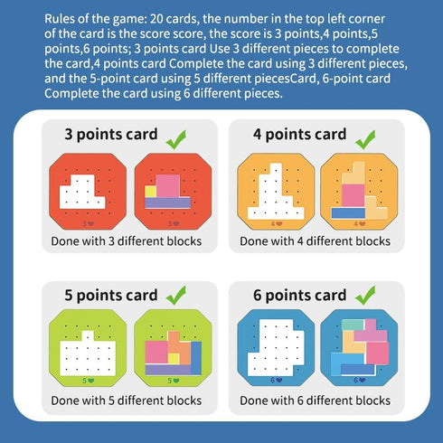 TMATCHOJOY Rainbow Russian Blocks Puzzle, Brain Teaser Toy, 3D Puzzle toys Game for Kids, Tangram Jigsaw Pattern Block puzzle toy, Preschool Games...