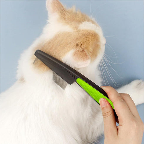 5 Pieces Pet Grooming Comb, Pet Hair Comb Rubber Handle Dog Hair Comb, Dog Eye Combs Pet Grooming Comb Flea Comb for Dog/Cat/Small Pets Removing E...