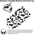 Cow Print Baby Stuff,Cow Print Newborn Swaddle Blankets Beanie Hat Sets Soft and Stretchy Baby Receiving Blanket Swaddle Sack for Baby Shower Infa...