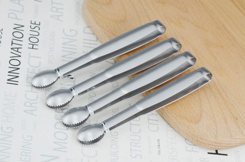 Mini Tongs 5-3/4 Inch Stainless Steel Small Serving Tongs, Tiny Kitchen Tong for Appetizers, Tea Party, Coffee Bar, Desserts, Set of 4...