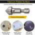 3 Pack Countersink Drill Bit Chamfer Bits 6 Flute for 6.35mm 1/4'' Hex Shank Burr Removal Holes Shaping Trimming Opener Tool Polish Knife Cutter W...