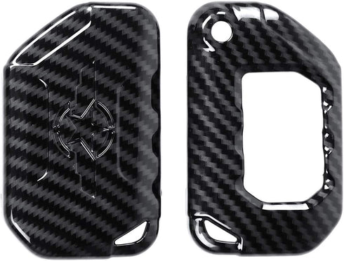 CheroCar for JL JT Jeep Key Fob Cover Skin Case Protection for Jeep Wrangler JL JLU 2018-2020, for Jeep Gladiator 2020, Key Replacement Accessorie...
