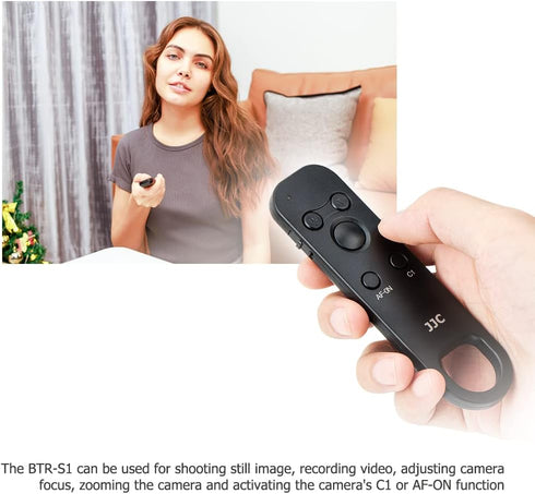 JJC RMT-P1BT Bluetooth Wireless Remote Control Commander for Sony ZV-1 II ZV1 ZV-E1 ZV1F ZV-1F RX100 VII ZV-E10 II A6700 A6600 A6100 A7CR A7C II A...