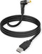 GINTOOYUN USB to DC Power Cable USB 2.0 Male to 90 Degree Angle DC5525 Male Power Extension Charge Cord for LED Strip, Bluetooth Speaker,Mini Fan ...
