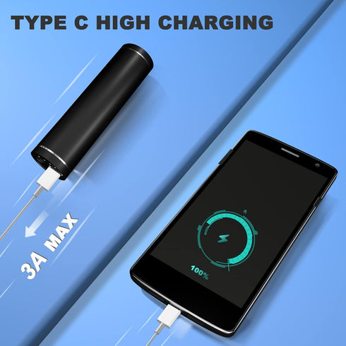 USB C Portable Charger 5000mAh Compact Power Bank Compatible with Samsung Galaxy Z Flip3,S21,S20,S10,S9,S8,Note 21/20/10/9/8,Moto Z3/2,LG V35/G8/7...