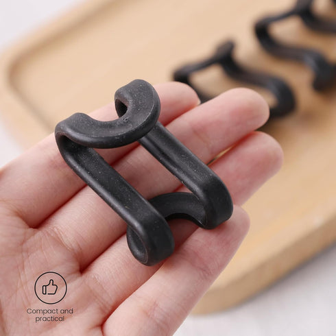 60PCS Hanger Connector Hooks, Black Clothes Hanger Connector Heavy Duty Space Saving Hooks for Velvet Hangers Wooden Hangers Closet Organizer...